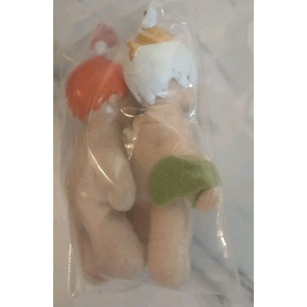 1989 Dennys Hanna Barbera The Flintstones Mini Plush Pebbles & Bamm Bamm